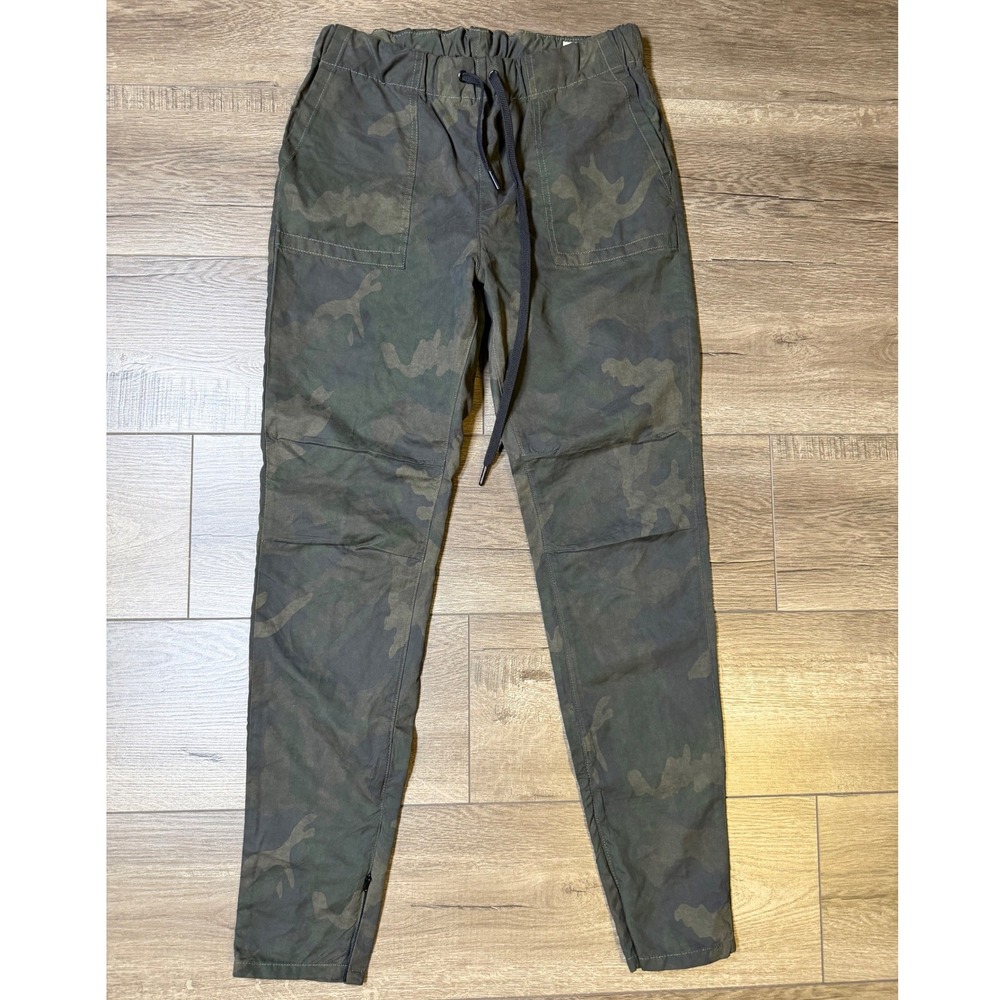Rag & Bone JEAN Camo Jogger Pants Zip Ankle W1544C004CAM Green Small